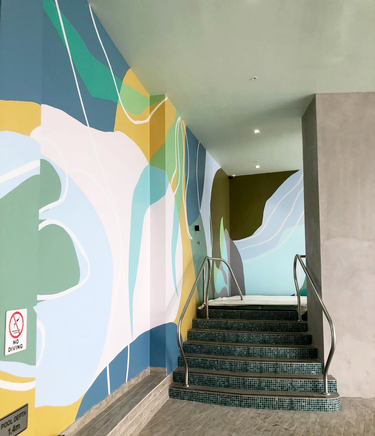 Amber Hearn - mural - Turbine Health Club, The Star Sydney