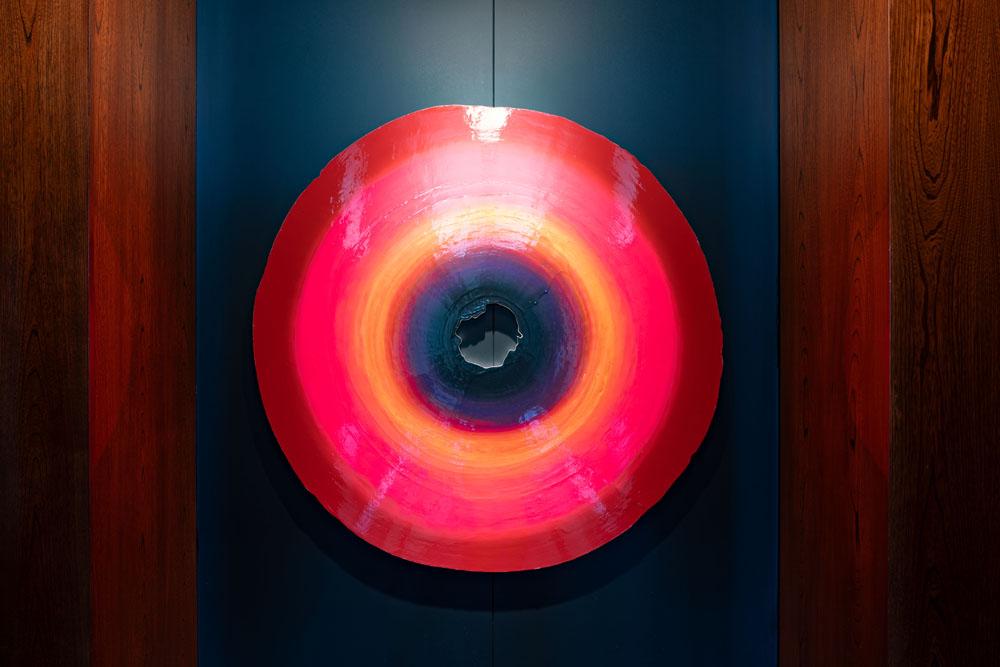 The Star Sydney - hotel room - Brett Anthony Moore - lacquer concentric circle painting pink
